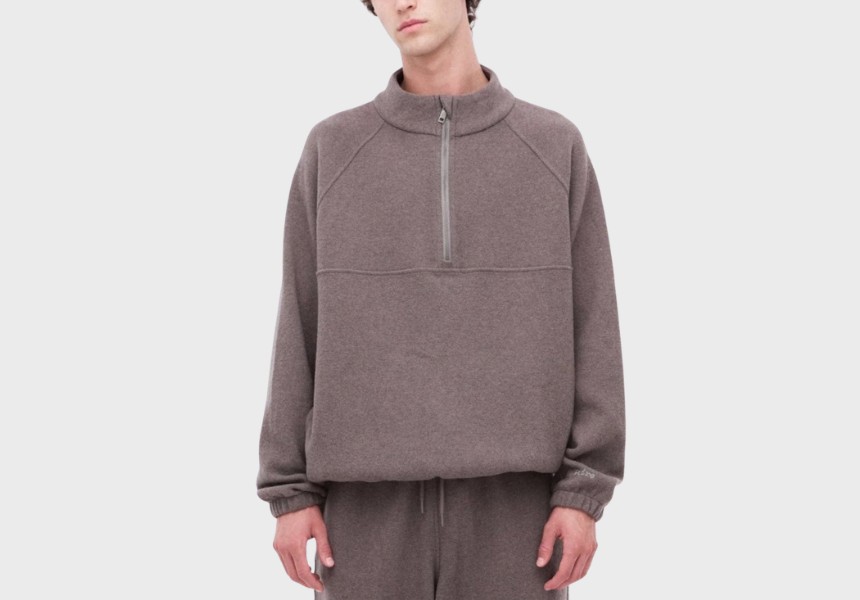 Paire Unisex Cool Blend zip-neck jumper